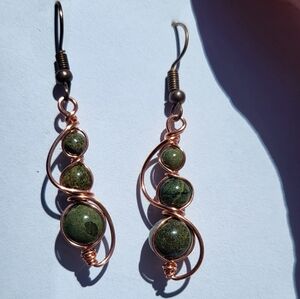 African Bloodstone Jasper Earrings